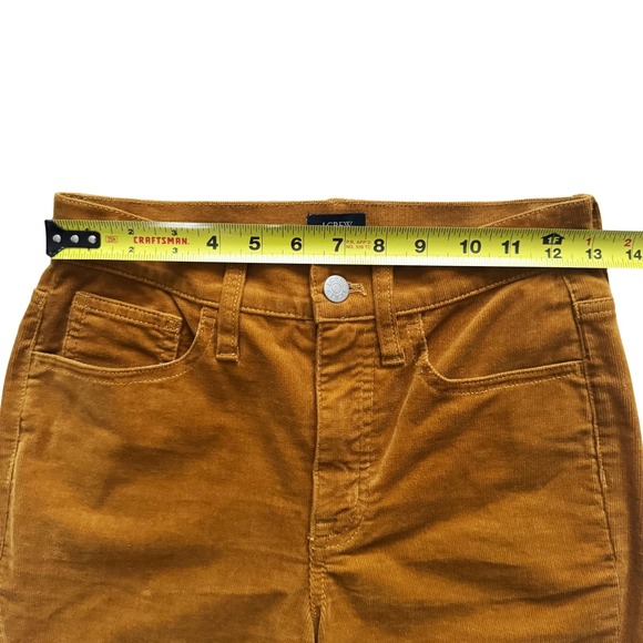 J Crew High Rise Straight Corduroy Pants Women's Size 24 26 Mustard Brown - Picture 4 of 13